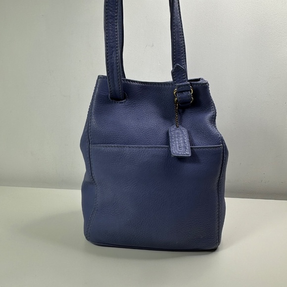 Coach Vintage - Sonoma 2-Handle Bucket Bag 4923, Pebbled - Periwinkle, USA 90s - Picture 7 of 14